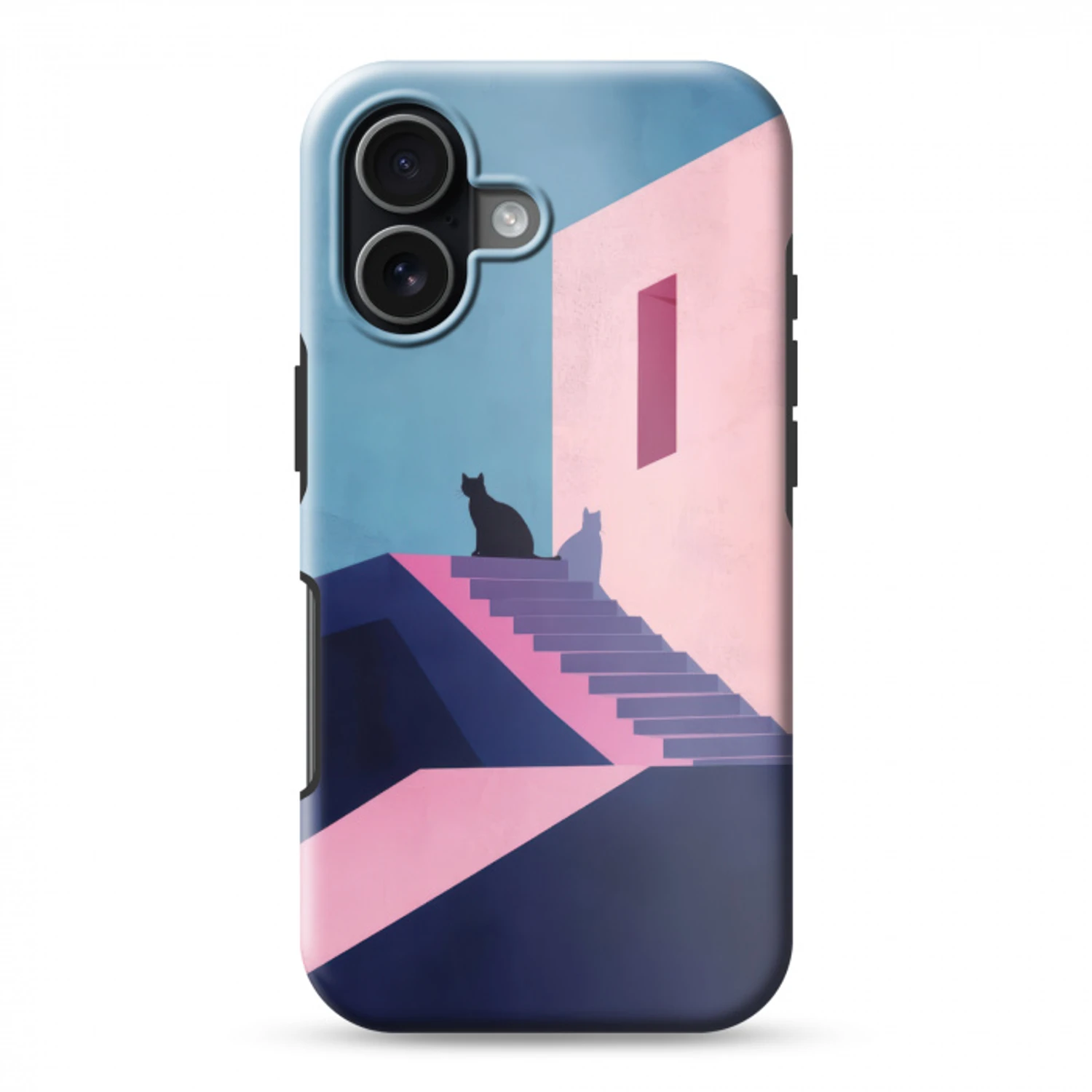 Astronaut - Neon - Roze - Wolken Toughcase MagSafe Apple iPhone 17 klein -3d