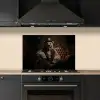 Ijsbeer - Hoed - Bril - Stoel keuken achterwand spatscherm klein -sfeer1