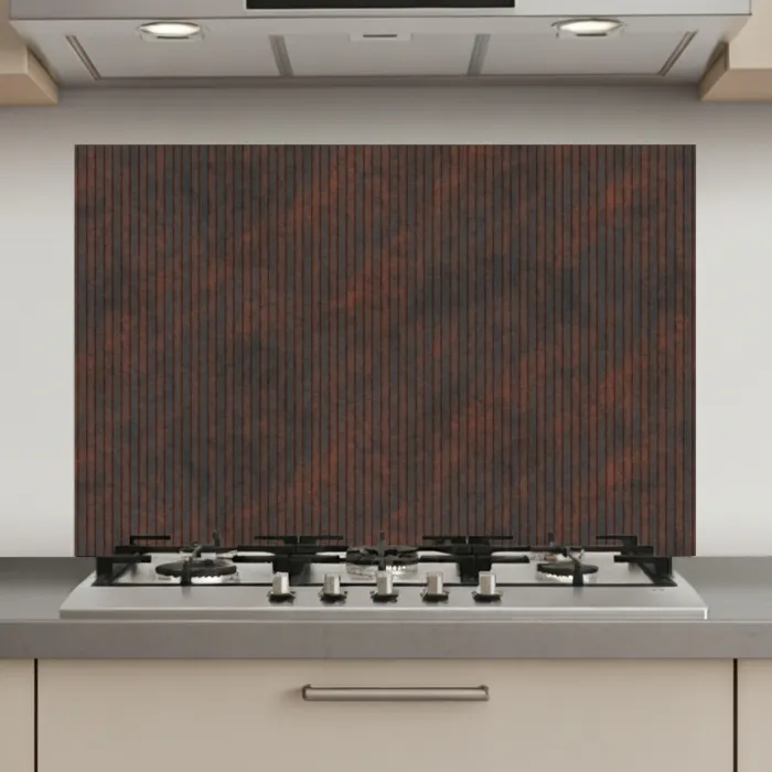 Strepen - Roest - Donker keuken achterwand spatscherm klein 900 -3d_website