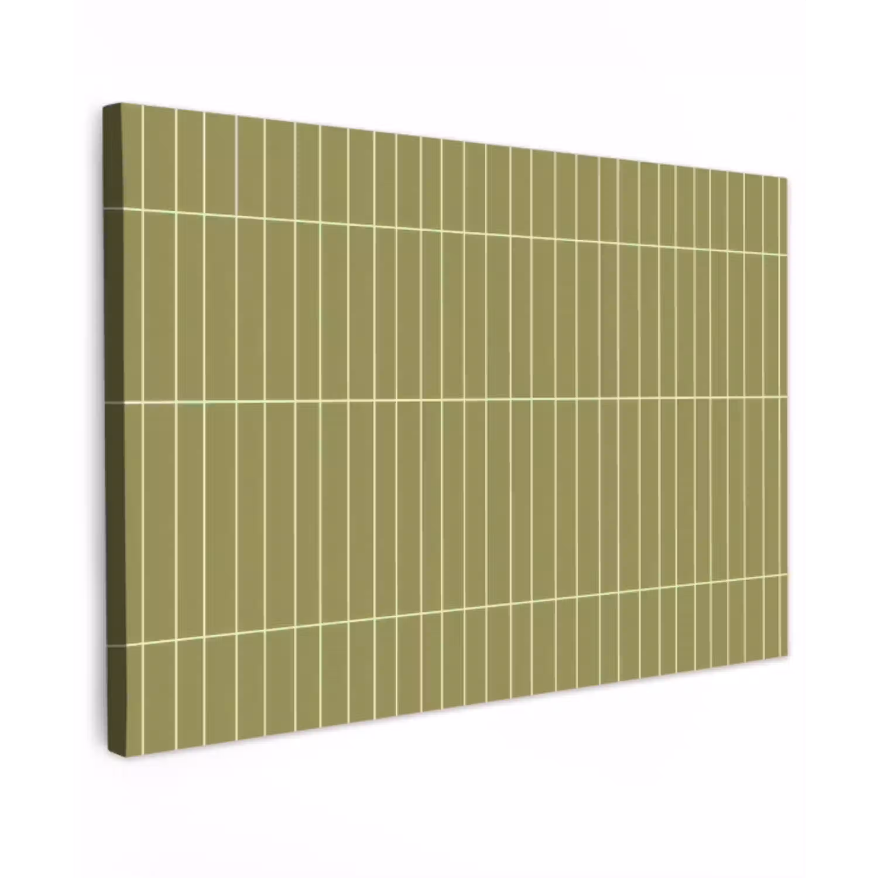 Verticaal - Wandtegel - Olijfgroen canvas 2cm klein 34 -z3d