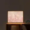Eenhoorn - Wolken - Roze Light Box met batterij (Wandlamp kind) middel -sfeer1_kind