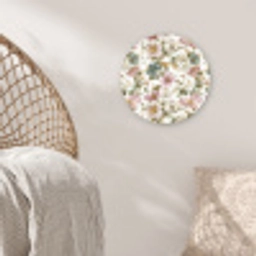 Bloemen - Patroon - Pastel Wandcirkel kunststof plaat 5mm dik klein 188 -sfeer5