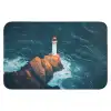Vuurtoren - Rots - Zee - Golven Badmat klein -3d