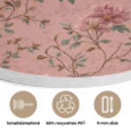 Botanisch - Bloemen - Roze Akoestische PET Vilt - Rond klein 838 -closeup_DE
