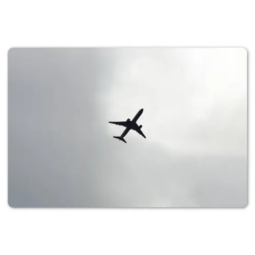 Minimalistisch - Silhouet - Zwart - Vliegtuig Placemat vinyl groot -zzsfeer1_Kitchenyeah-website