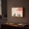 Cirkel - Abstract - Roze Light Box met batterij (Wandlamp) middel -sfeer1