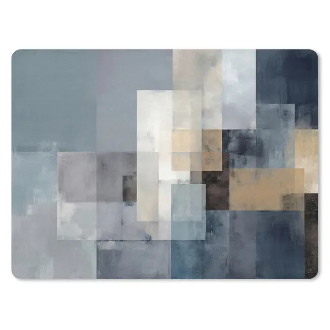 Muismat - Rechthoeken - Abstract - Blauw