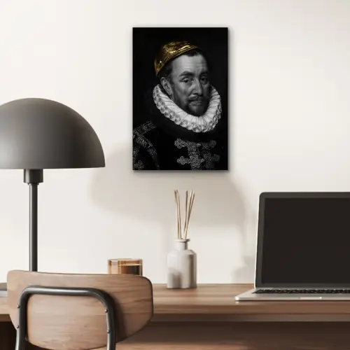 Willem van Oranje - Adriaen Thomasz - Goud aluminium wit klein -sfeer5