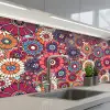 Vintage - Patronen - Bloemen - Planten keuken achterwand 2 middel 871 -3d_schuin
