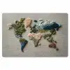 Wereldkaart - Geborduurd - Aardetinten Placemat vinyl groot -zzsfeer1_Kitchenyeah-website