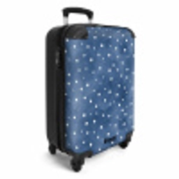 Stippen patroon blauw NBS - Handbagage koffer - Vrouwen middel -productfoto_3d