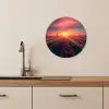 Windmolen - Zonsondergang - Landschap KitchenYeah - Keuken - Wandcirkel Forex klein -sfeer3