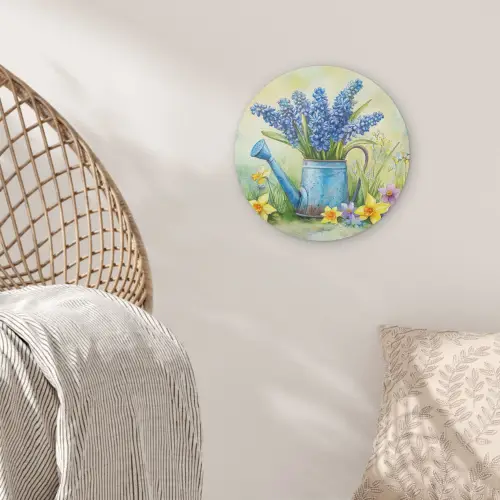 Gieter - Lavendel - Bloesems Akoestische PET Vilt - Rond klein -sfeer4