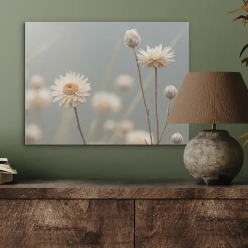 Strobloemen - Wit - Daglicht PET vilt klein -sfeer2