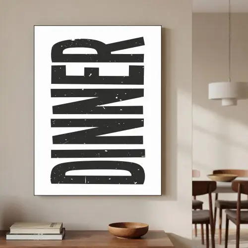 Zwart - Decoratie - Vintage - Eten Textielframe zwart klein -sfeer2