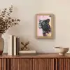 Zwart - Panter - Roze - Abstract Light Box met kabel (Tafellamp) klein -sfeer2