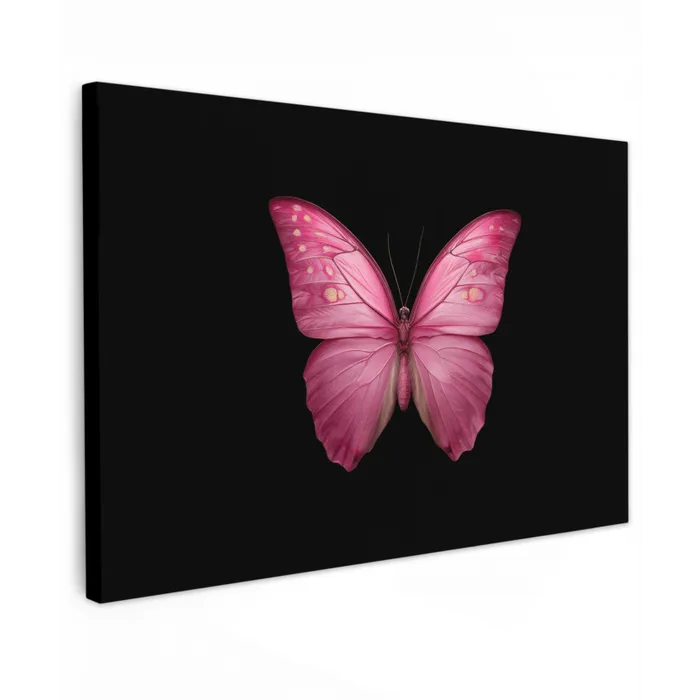 Vlinder - roze - Elegant canvas 2cm klein -z3d