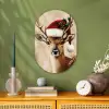 Kerst - Hert - Gewei - Rood Wandcirkel Ovaal Forex klein -sfeer2