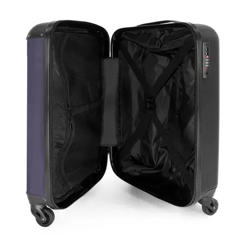 Donker grijspaarse tint NBS - Handbagage koffer - Kinderen Unisex middel -binnenkant