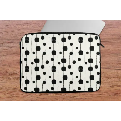 Grafisch - Modern - Zwart laptophoes neopreen klein 279 -tafel