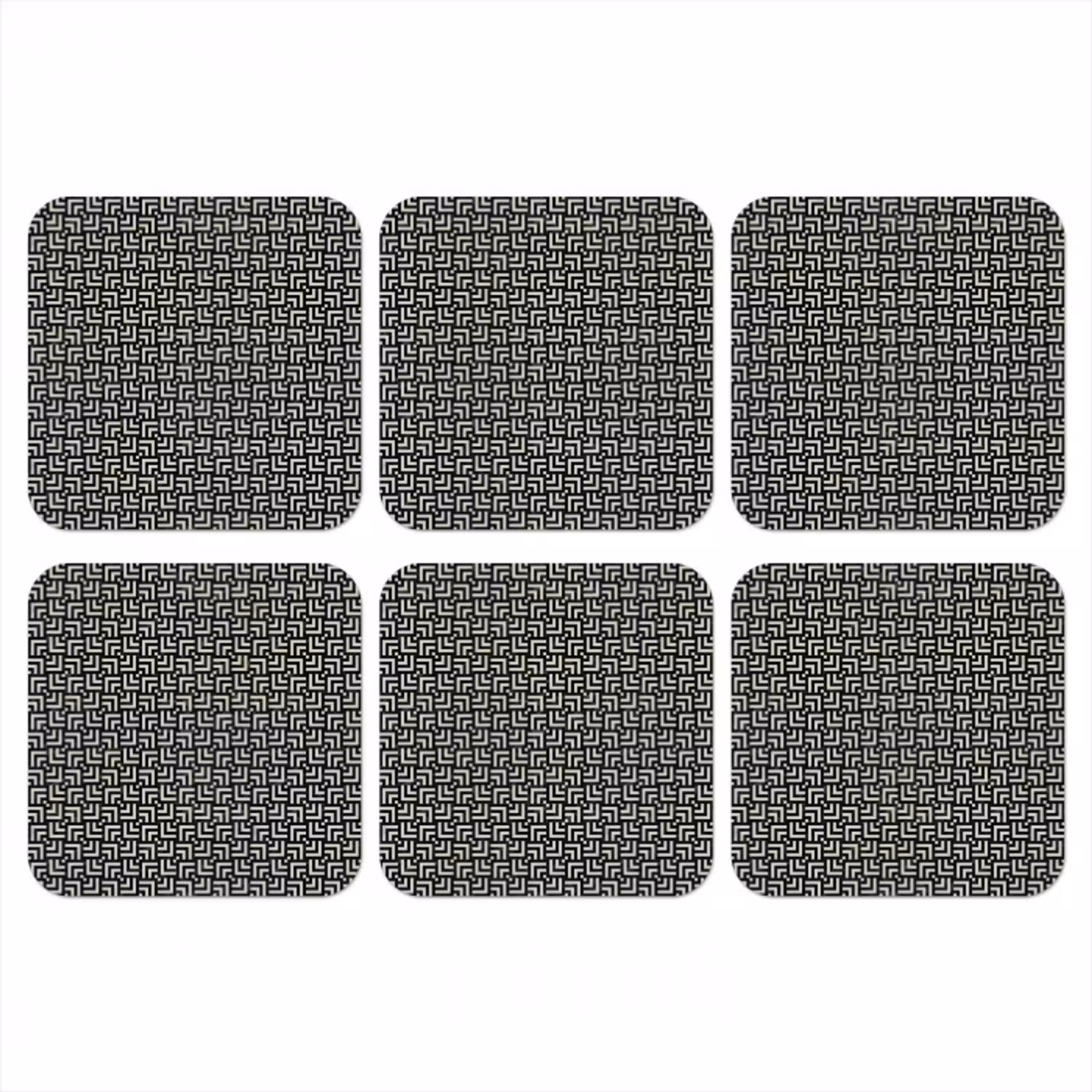 Patroon - Marmer - Zwart onderzetter kurk middel 366 -3d