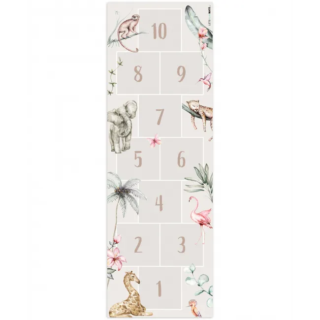 Hinkelpad - Dieren - Safari - Waterverf - Kinderen Speelmat middel -3d