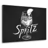 Glas spritz - Krijtletters - Ijsblokjes - Citroen Textielframe zwart klein -3d