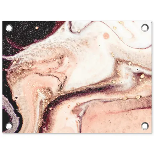 Steen - Marmer - Edelsteen - Abstract - Natuur - Roze tuinposter los doek klein -3d