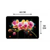 Orchidee - Graffiti - Kleurrijk - Bloemen - Abstract Placemat vinyl groot -specs