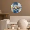 Abstract - Winter - Sneeuwvlok - Sneeuw - Goud Akoestische PET Vilt - Rond klein -sfeer1