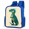 Dinosaurus - Turquoise - Stekels Kinderrugzak - Blauw middel -schuin