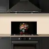 Boeket - Roze - Bloemen - Vaas keuken achterwand spatscherm klein -sfeer1