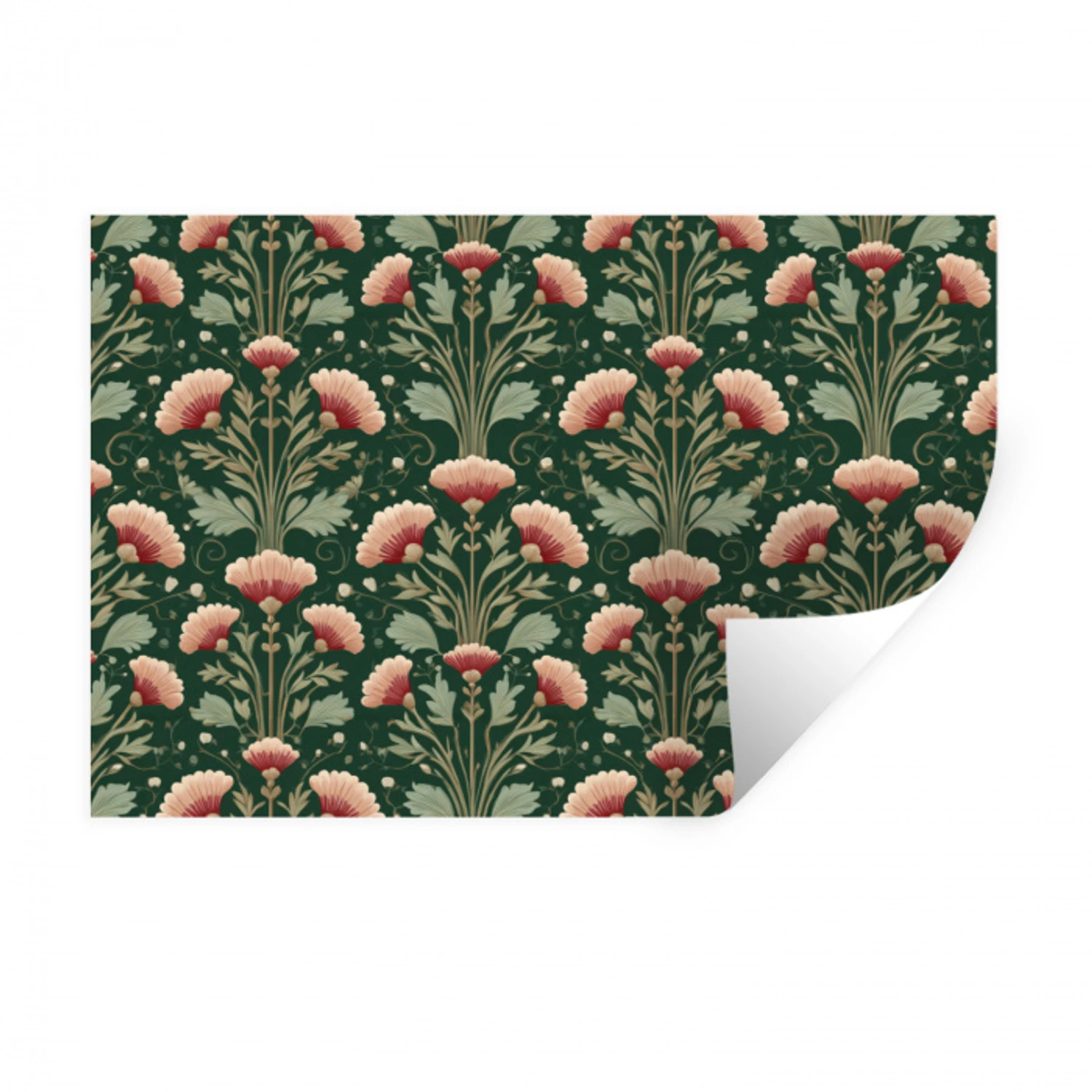 Patroon - Botanisch - Kleurrijk Muursticker klein 286 -3d