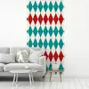 Illustratie - Ruiten - Rood - Groen fotobehang vinyl groot 64 -woonkamer