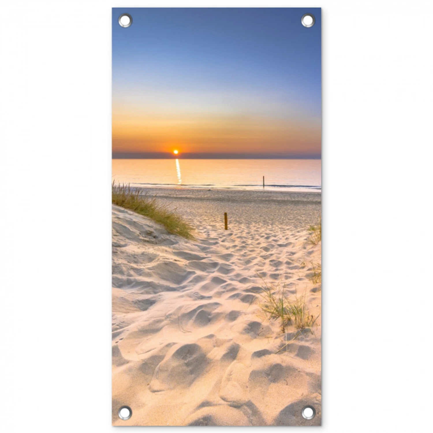 Zonsondergang aan Zee tuinposter los doek klein -3d