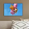 Ballonnen - Goud - Stervorm - Roze canvas 2cm klein -sfeer3