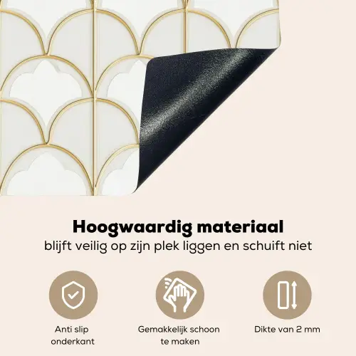 Mozaïek - Bogen - Goud Inductie beschemer met haakjes klein 777 -ky-onderkant-nl