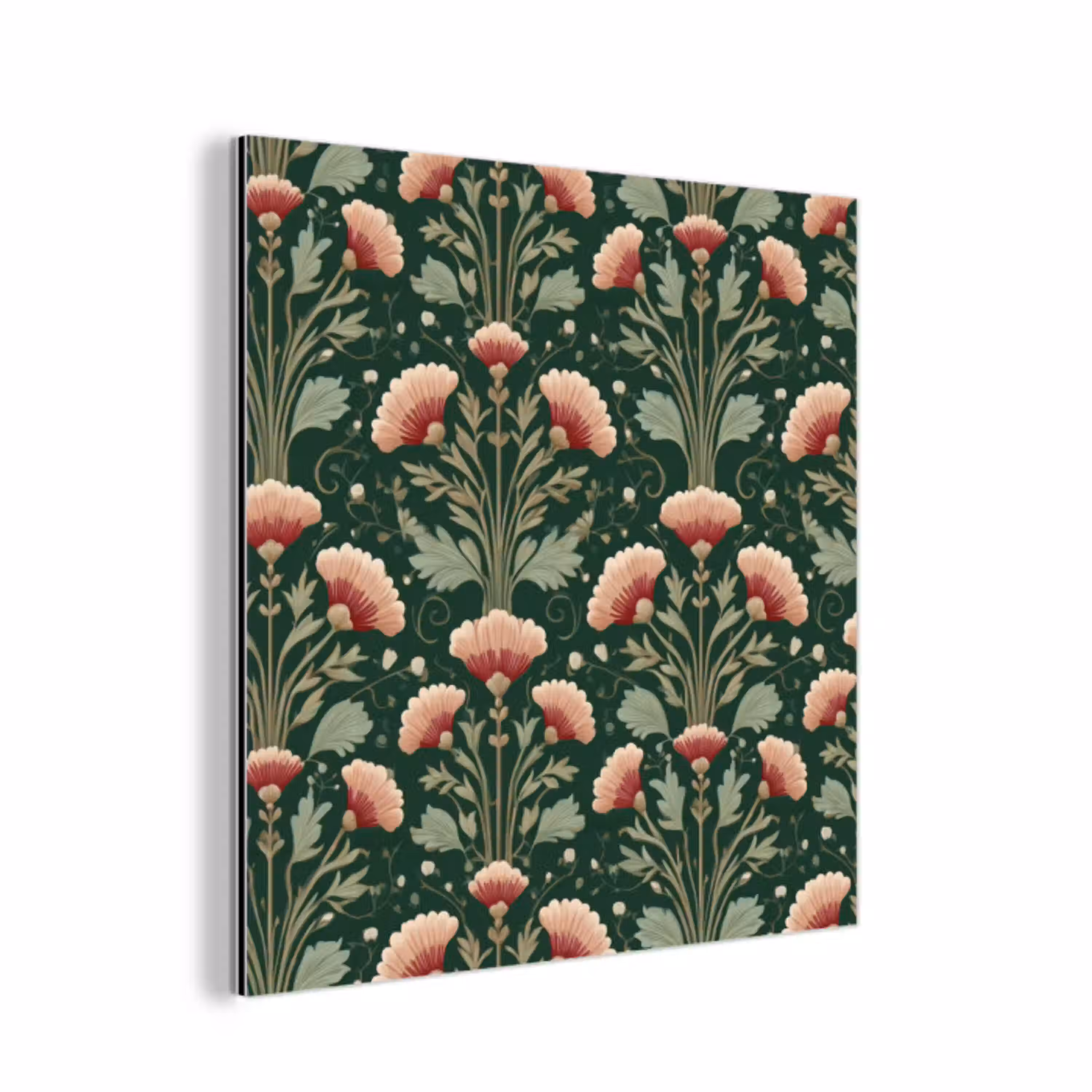 Patroon - Botanisch - Kleurrijk aluminium wit klein 46 -3d