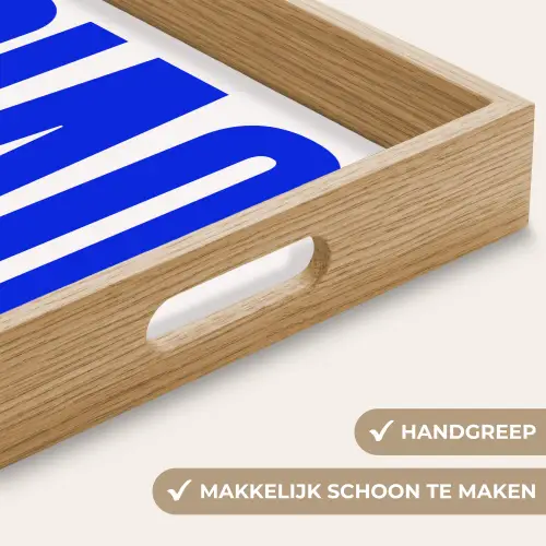 Ciao - Hoofdletters - Blauw - Minimalistisch Dienblad Rechthoek middel -USP_HandgreepNL