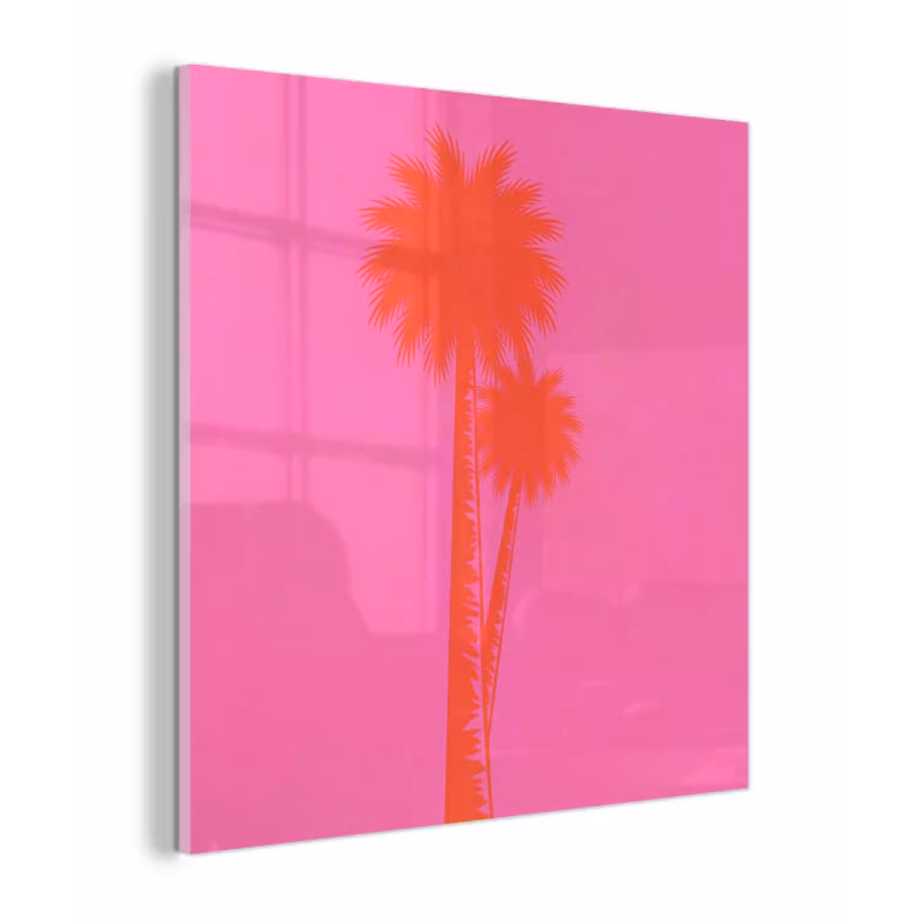 Palmbomen - Modern - Roze plexiglas 5mm klein -z3d