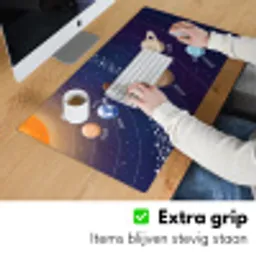 Planetenstelsel - Ruimte - Illustratie Muismat XXL klein -sfeer3