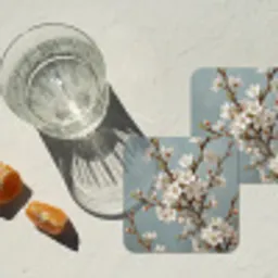 Botanisch - Stilleven - Blauw onderzetter kurk middel -sfeer4
