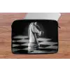 Paard - Hout - Schaalbord - Zwart laptophoes neopreen klein -tafel