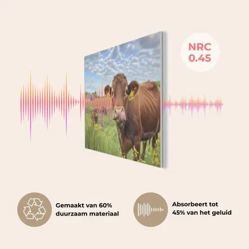 Koe - Weide - Bloemen PET vilt klein -USP_NL