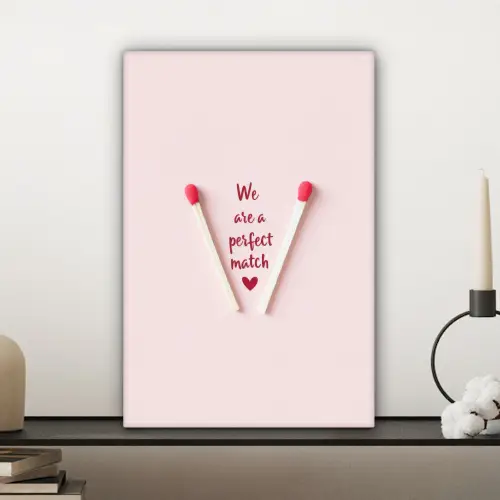 Perfect - Minimalistisch - Valentijn canvas 2cm klein -sfeer6