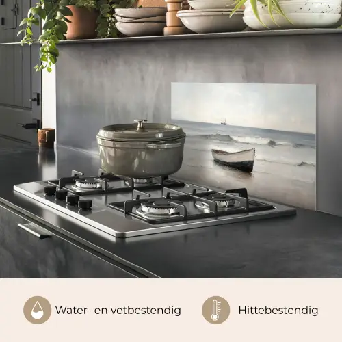 Roeiboot - Zee - Horizon keuken achterwand spatscherm klein -usp_NL