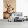 Kerst - Hert - Gewei - Kerstbal - Rendier fotobehang vinyl groot -slaapkamer