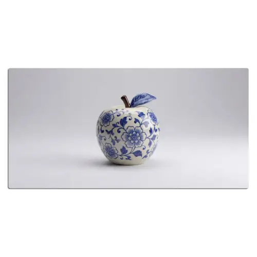 Appel - Blauw - Klassiek Muismat XXL klein -3d_leeg