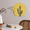 Cactus - Groen - Minimalistisch Akoestische PET Vilt - Rond klein -sfeer3