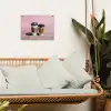 Koffiebekers - Deksel - Verf - Textuur tuinposter los doek klein -sfeer7